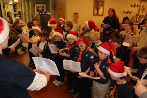 Tamaqua Cub, Boy Scouts Visit Residents, St. Luke's Hospital, Coaldale, 12-16-2014 (9)