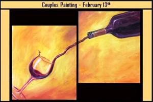 2-13-2015, Couples Paint and Sips, Community Arts Center, Tamaqua