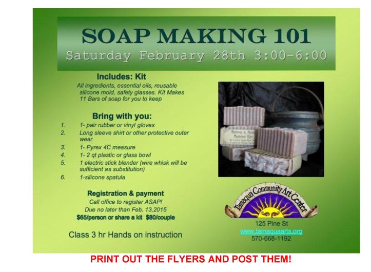 2-13-2015, Tamaqua Chamber of Commerce, Chamber Chatters-page-010, Soap Making, TCAC