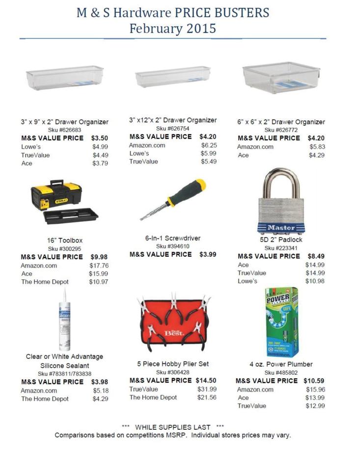 2-13-2015, Tamaqua Chamber of Commerce, Chamber Chatters-page-022, M & S Hardware (2)