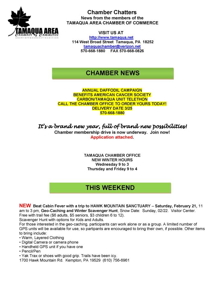 2-20-2015, Tamaqua Chamber of Commerce Chamber Chatters-page-001
