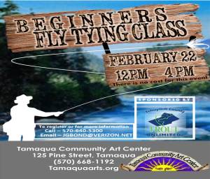 2-22-2015, Beginner Fly Tying Class, via Schuylkill Trout Unlimited, Community Arts Center, Tamaqua