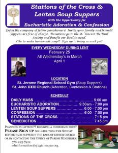 2-25-2015, Stations of the Cross & Lenten Soup Suppers, St. Jerome, St. John XXIII, Tamaqua