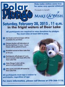 2-28-2015, Make A Wish Polar Bear Plunge, Deer Lake