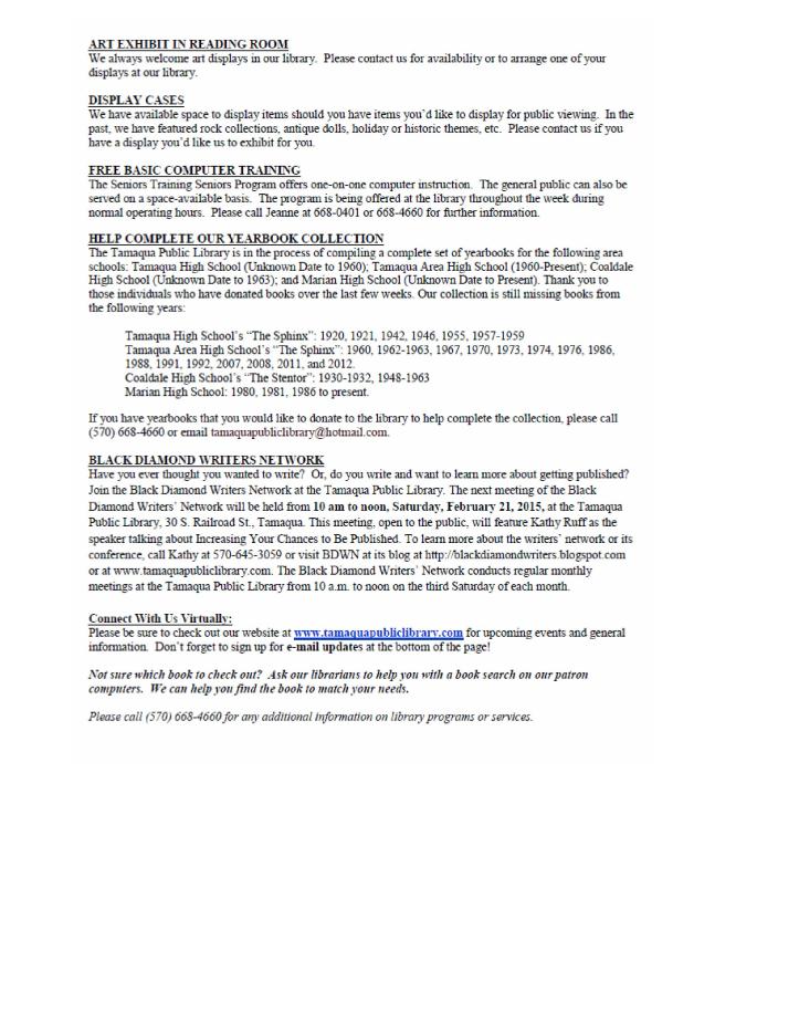 2-6-2015, Tamaqua Chamber of Commerce, Chamber Chatters-page-017