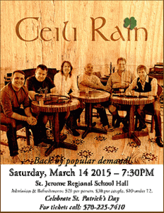 3-14-2015, Ceili Rain, St Jerome School, St John XXIII Parish, Tamaqua