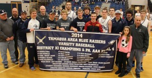 Banner Presentation, Tamaqua Boys Varsity Basketball Team, TASD, Tamaqua, 2-5-2015 (8)