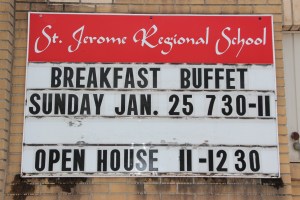 Breakfast Fundraiser, St. Jerome Regional School, Tamaqua, 1-25-2015 (1)