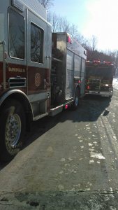 Car in Creek, from John Desjardine, near Holly Road, along SR54, Pine Creek, Rush Township, 2-20-2015 (202)