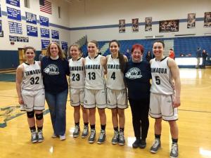 Last Season Game for Tamaqua Lady Raiders Basketball Game, Tamaqua, 2-12-2015