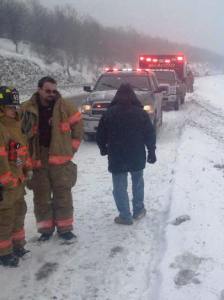Overturned Car, from Diesel and McAdoo Fire Company, Interstate 81 (2)