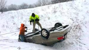Overturned Car, from Diesel and McAdoo Fire Company, Interstate 81 (7)