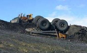 Overturned Coal Truck, near Patriotic Hill Road, Mahanoy Township, 2-17-2015 (2) - Copy