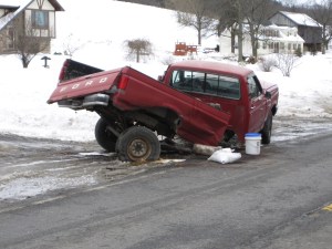 Two Vehicle Accident with Rollover, Penn Drive, Route 443, Mantzville, 2-18-2010 (4)