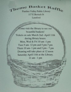 3-2-2015, Theme Basket Bingo, Panther Valley Public Library, Lansford