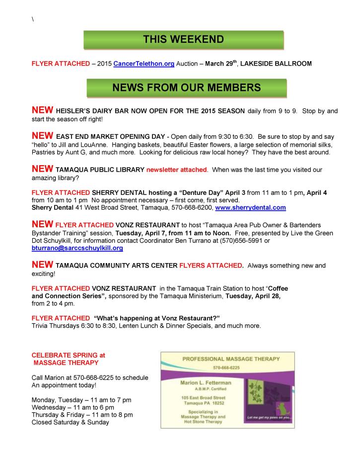 3-27-2015, Tamaqua Chamber of Commerce Chamber Chatters-page-002