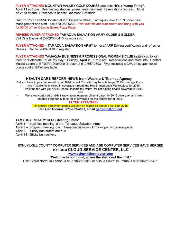 3-27-2015, Tamaqua Chamber of Commerce Chamber Chatters-page-003