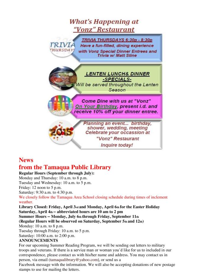 3-27-2015, Tamaqua Chamber of Commerce Chamber Chatters-page-018