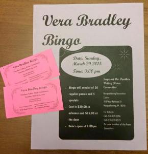 3-29-2015, Vera Bradley Bingo, supports PV Prom, Recreation Center, Nesquehoning (3)