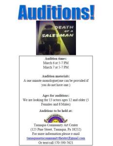 3-6-2015, Auditions, Death Of A Salesman, Community Arts Center, Tamaqua