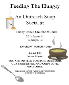 3-7-2015, Feeding The Hungry, Soup Social, Trinity U.C.C., Tamaqua