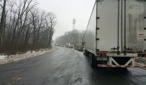 Blue Mountain Closed due to Stuck Wideload Tractor Trailer, from Vera Blasko, West Penn Township (2)