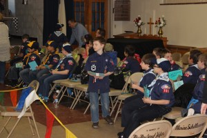 Derby, Cub Pack 756, Zion Stone Church, West Penn Township, 2-28-2015 (1)