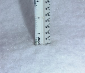 Ruler in Snow, About 5 Inches of Snowfall, Tamaqua, 3-20-2015 (3)