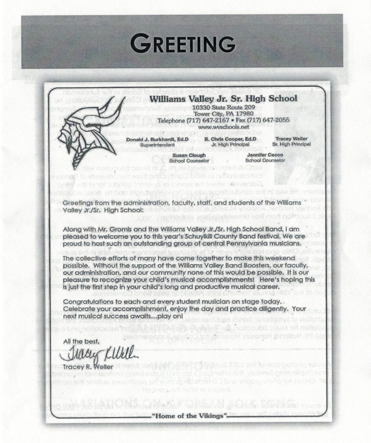 Schuylkill County Band at Williams Valley High School, Tower City, 3-7-2015 (3) (WV GREETINGS)