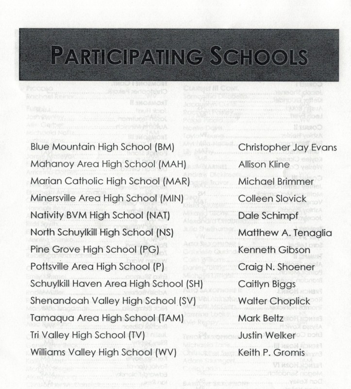 Schuylkill County Band at Williams Valley High School, Tower City, 3-7-2015 (8) (PARTICIPATING HIGH SCHOOLS)