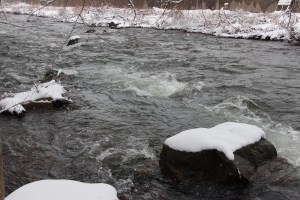 Snow Melting, Little Schuylkill River, Tamaqua, 3-20-2015 (3)