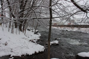 Snow Melting, Little Schuylkill River, Tamaqua, 3-20-2015 (6)