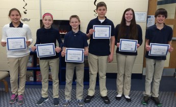Students of the Month for February, Tamaqua Middle School, Tamaqua, 3-13-2015