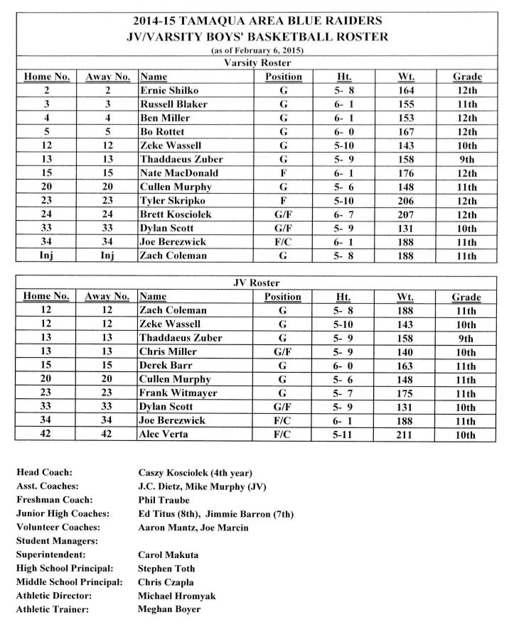 Tamaqua Boys Baskerball Winter 2014 2015 Playoff Packet - PIAA State Game-page-001
