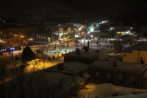 View of Train Station from Parking Lot, Trinity UCC, Tamaqua, 3-3-2015 (13)