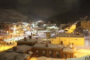 View of Train Station from Parking Lot, Trinity UCC, Tamaqua, 3-3-2015 (7)