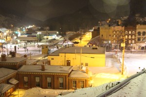 View of Train Station from Parking Lot, Trinity UCC, Tamaqua, 3-3-2015 (9)