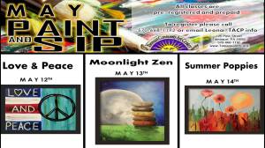 5-12, 13, 14-2015, May Paint & Sip Schedule