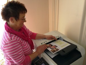 Linda Yulanavage, Making Program Copies for Community Dinner, Tamaqua