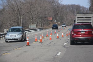 PennDOT Road Tarring, Hometown Hill, SR309, Hometown, 4-6-2015 (1)
