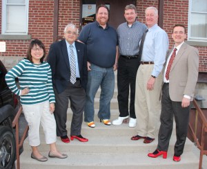Pictured from left are Tamaqua Borough Councilmen Kerry Dowd-Lasky, Tom Cara, Dave Mace, Borough Manager Kevin Steigerwalt, councilman Dan Evans, and Borough Council President Micah Gursky.