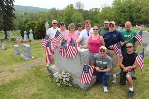 Notre Dame Club of Schuylkill County, Placing Flags, St. Jerome's Cemetery, Tamaqua, 5-16-2015 (6)
