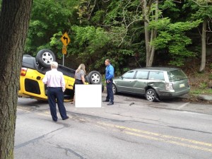 Overturned SUV, Broadway, Jim Thorpe, 5-19-2015 (1)