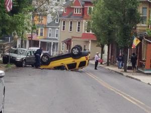 Overturned SUV, Broadway, Jim Thorpe, 5-19-2015 (3)