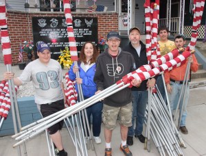 Tamaqua Rescue Squad Helps American Legion Put Flags in Downtown Tamaqua, 5-21-2015 (10)