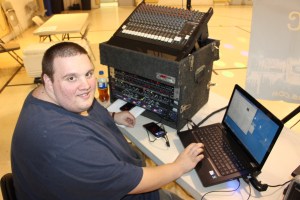 Volunteer DJ Franc, Frank Latham, All Ages Dance, Salvation Army, Tamaqua, 5-9-2015 (6)