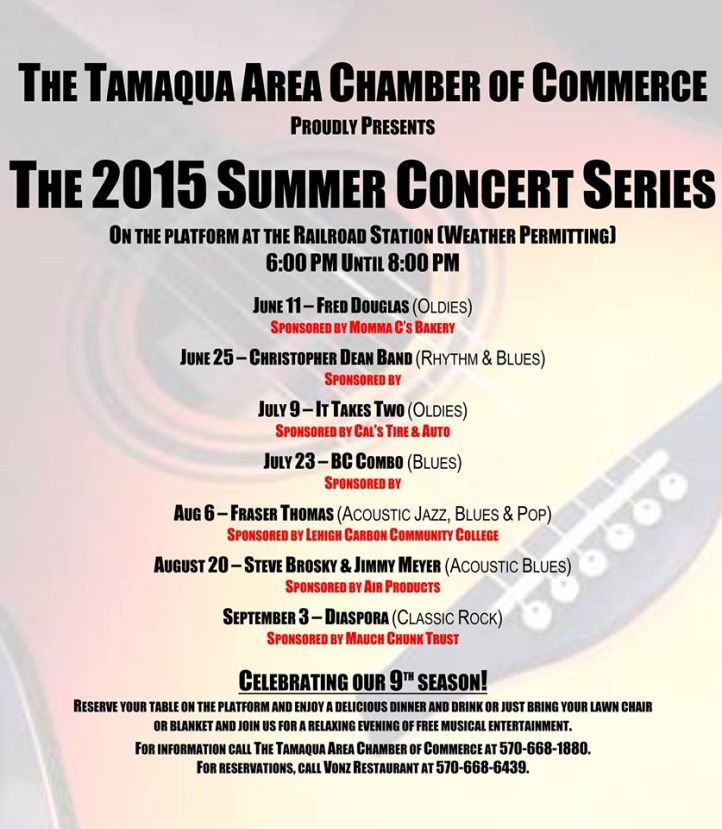 6-11-2015, Start of Tamaqua Summer Concert Series, Train Station, Tamaqua