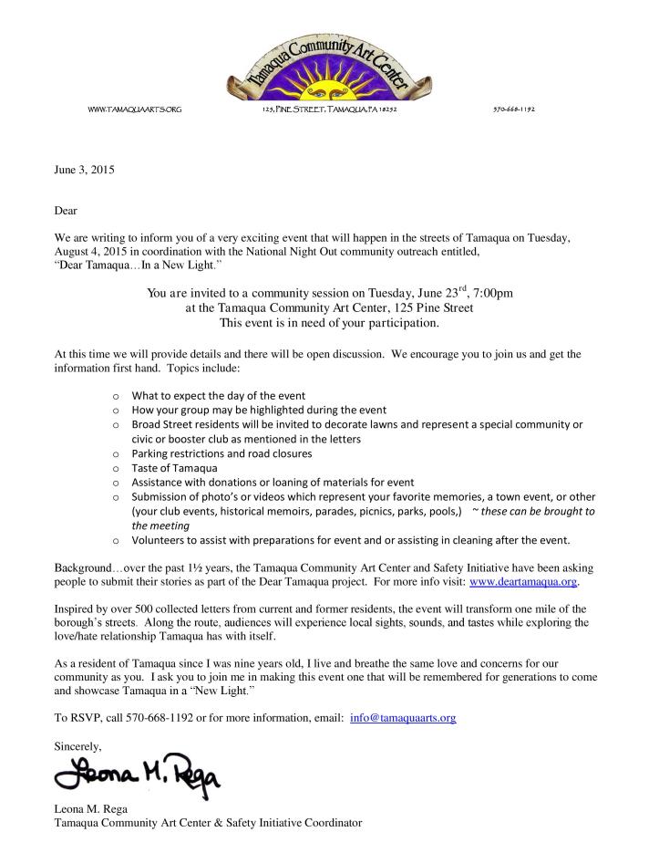 Community Meeting Dear Tamaqua in  New Light Civic Booster Clubs-page-001