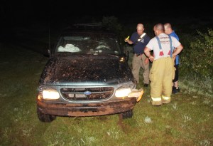 Driver Missing After Crashing Vehicle Into Porch, Valley Road, Walker Township (22)