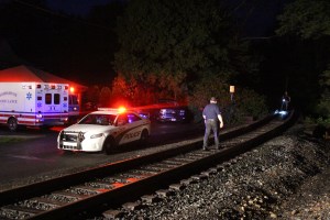 Emergency Personnel Transport Injured Man from Campsite in Tamaqua, 6-8-2015 (68)